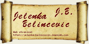 Jelenka Belinčević vizit kartica